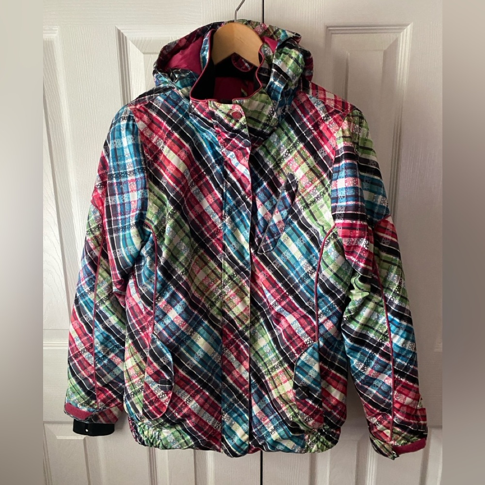 jupa Multicolor Ski Snowboard Winter Hooded Jacket SZ 14